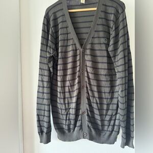 Diesel Gray Knit Cardigan Sweater